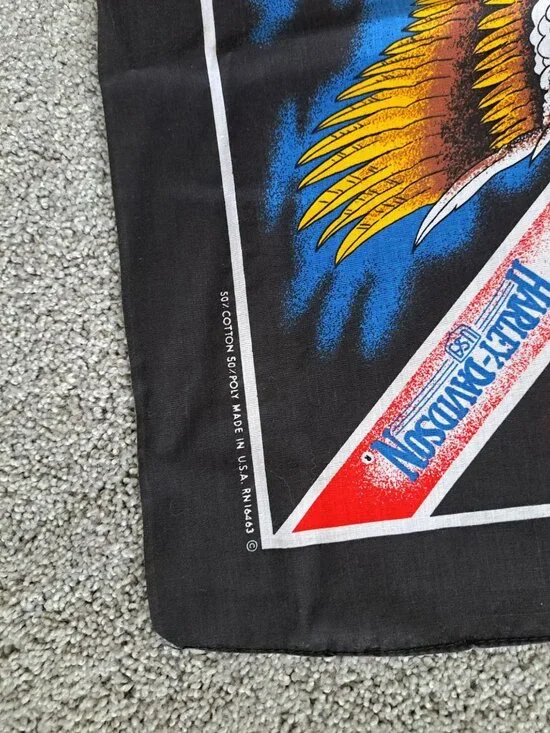 Vintage Harley-Davidson Bandanas Lot 10 American Made Motorcycles Multicolor - Picture 10 of 11